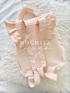MOCHILA LIENZO ROSA