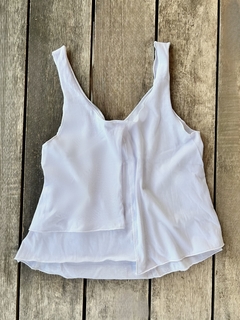 MUSCULOSA RECORTES JERSEY BLANCA - comprar online