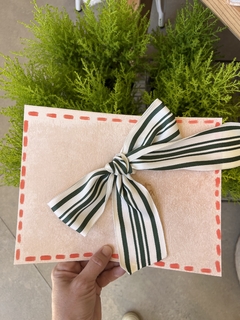 MOÑO/CINTA NAVIDAD RAYAS VERDE