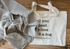 LONA/MANTEL TUSOR RAYAS GRISES + TOTE BAG - comprar online