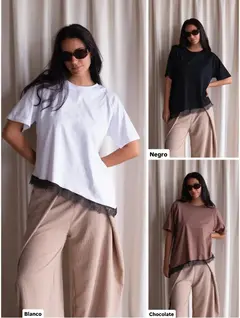 Remera puntilla Diagonal - comprar online