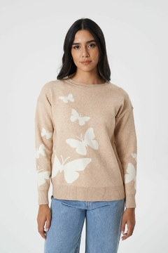 Sweater jacquard mariposas Lily