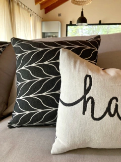 Funda Almohadón 40x40 Nordica "Espiga" Color Grafito