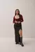 FALDA CON FRUNCE Y TAJO - comprar online