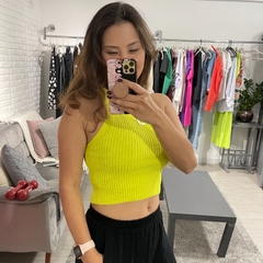 Top Cropped Bene Malha Canelada