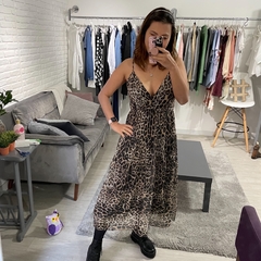 Vestido S.Line Animal Print Midi