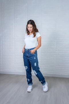 Calça Jeans Mom Lavagem Escura Samara - Loja Online DoMeuJeito - calçados, roupas e acessórios para o seu look 