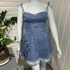 Vestido Jeans Morena Bella Barrado Claro