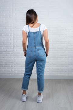 Macacão Jeans Longo Com Botões Frontal - comprar online