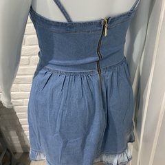 Vestido Jeans Morena Bella Barrado Claro - Loja Online DoMeuJeito - calçados, roupas e acessórios para o seu look 