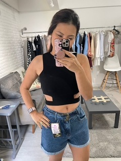 Cropped Benê Trapézio Tira Lateral - Loja Online DoMeuJeito - calçados, roupas e acessórios para o seu look 