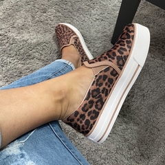 Slip Via Marte Animal Print Mascavo na internet