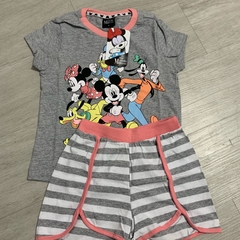 Pijama Evanilda Shorts Infantil Filha Turma do Mickey Cinza - comprar online