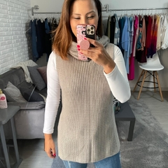 Colete Tatiju em Tricot Detalhe Gola - Loja Online DoMeuJeito - calçados, roupas e acessórios para o seu look 