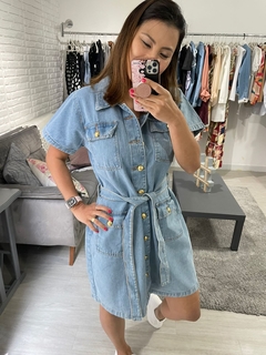 Vestido Jeans Roudh com Botões - Loja Online DoMeuJeito - calçados, roupas e acessórios para o seu look 