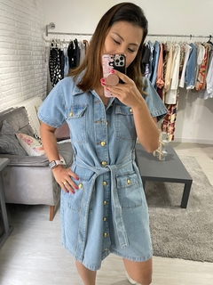 Vestido Jeans Roudh com Botões