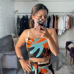 Top Cropped Clave de Sol Estampado - Loja Online DoMeuJeito - calçados, roupas e acessórios para o seu look 