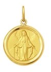 Medalha Nossa Senhora Das Graças 1,8cm Ouro 18k Pingente Ns Graças Católico Nsa Graças Medalha Milagrosa