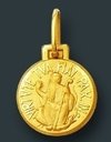 Medalha Pingente São Bento De Ouro 18k 1gr 1,7 Cm