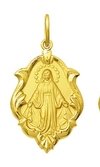 Pingente Medalha Nossa Senhora Das Graças De Ouro 18k 1,5 Cm Pingente Ns Graças Católico Nsa Graças Medalha Milagrosa