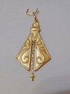 Pingente Nossa Senhora Aparecida Estilizada 4,9 Cm Ouro 18k