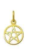 Estrela Pentagrama Pequena De Ouro 18k 1,5cm