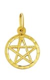 Estrela Pentagrama 1,2 Cm Em Ouro 18k 750 Com Certificado