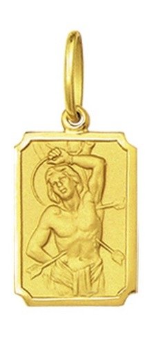 Medalha 2,9cm São Sebastião Ouro 18k Grande