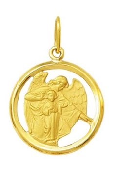 Medalha Anjo Da Guarda 1,8cm Ouro 18k