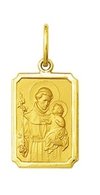 Pingente Medalha Santo Antônio Ouro 18k Médio