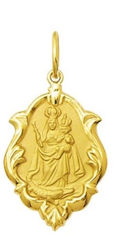 Medalha Nossa Senhora Da Penha 2,5cm Ouro 18k