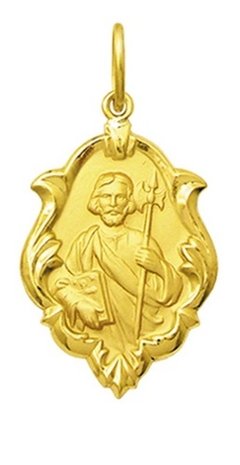 Medalha São Judas Tadeu Ouro 18k 2 Cm Certificado