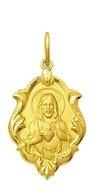 Medalha Coração De Jesus Ouro 18k 2,5 Cm Grande