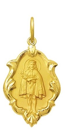 Medalha Jesus De Pirapora Ouro 18k 2,5 Cm