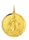 Medalha Iemanjá 3,1cm Ouro 18k Grande