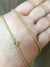 Cordão Baiano Feminino De Ouro 18k Italiano 2mm 50cm 3,9 Gr