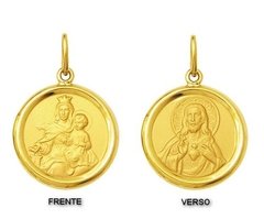 Pingente Medalha Escapulário 2,1gr Ouro 18k