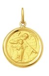 Medalha Anjo Da Guarda 1,8cm Ouro 18k redonda