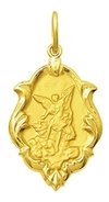 Medalha Miguel Arcanjo De Ouro 18k 1,5 Cm Pingente São Miguel Arcanjo Ouro 18k