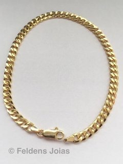 Pulseira De Ouro 18k Grumet 5mm 5 Gr