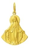 Medalha Nossa Senhora Das Graças 1,9 Cm Em Ouro 18k 750 Pingente Ns Graças Católico Nsa Graças Milagrosa