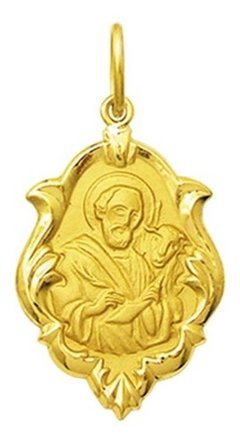 Medalha São Lucas Ouro 18k 1,5cm Com Certificado