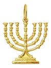 Pingente Menorah Castiçal 2,1cm Ouro 18k 750 Com Certificado