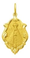 Medalha 2,6cm Nossa Senhora Aparecida 18k Pingente