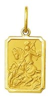 Pingente Medalha São Jorge 1,9 Cm Ouro 18k Pingente São Jorge Guerreiro