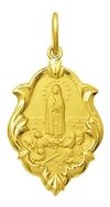 Medalha Nossa Senhora De Fátima Ouro 18k 2 Cm Certificado