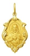 Medalha Coração De Jesus Em Ouro 18k 0,8 Gr Com Certificado