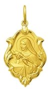 Medalha Santa Rita De Cassia Ouro 18k 0,8 Gr Com Certificado