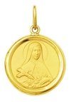 Medalha 2,6cm Santa Terezinha Ouro 18k Pingente