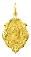 Medalha Nossa Senhora Conceição Ouro 18k 1,5 Cm Certificado